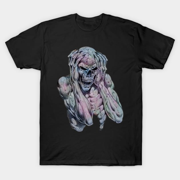 Skeletonal Scream T-Shirt by Paul_Abrams